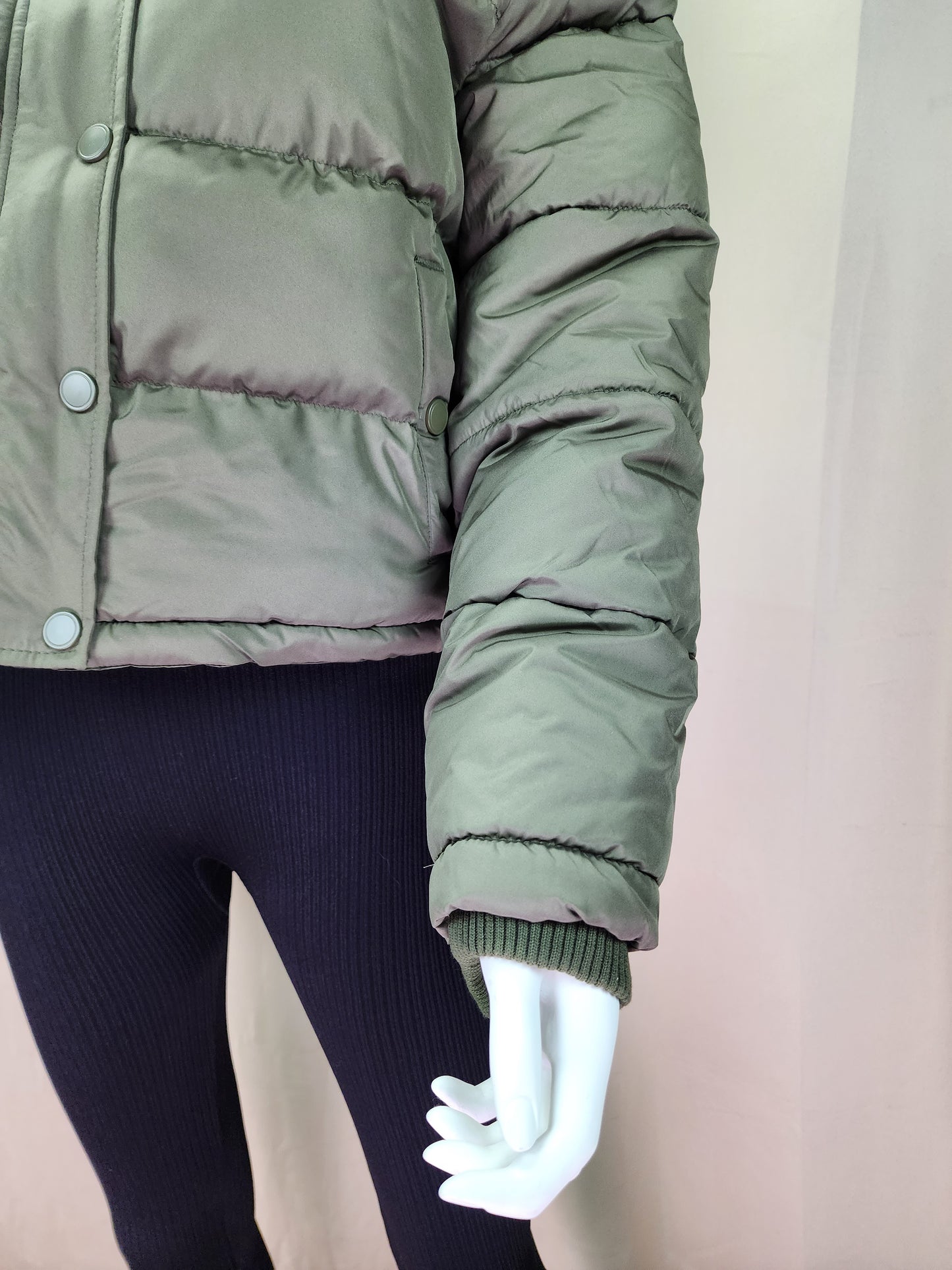 Olive Green Puffer Jacket